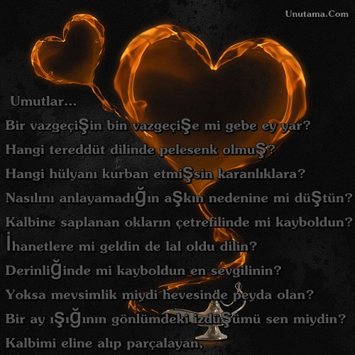 Sorulmayan Sorulara İnat, Verilen Cevabım. Hamım. Aşkta Kavrulanım. Ve…  Ben; Senin Gözyaşınım!...